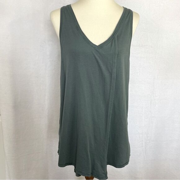 LULULEMON KNOT A PROBLEM TANK TOP TIE FRONT GRAPHITE GREEN - Picture 5 of 11